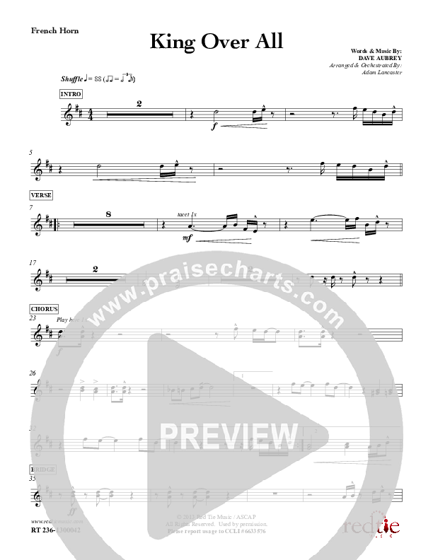 King Over All French Horn (Red Tie Music)
