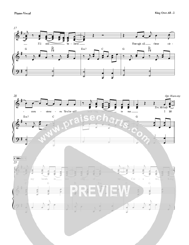 King Over All Piano/Vocal (Red Tie Music)