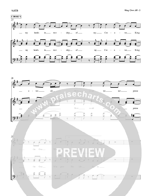 King Over All Piano/Vocal (SATB) (Red Tie Music)