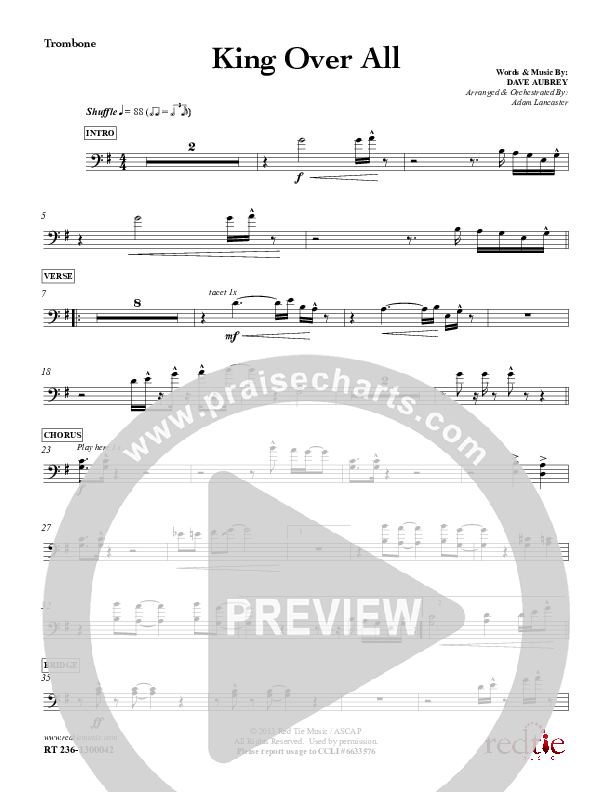 King Over All Trombone (Red Tie Music)