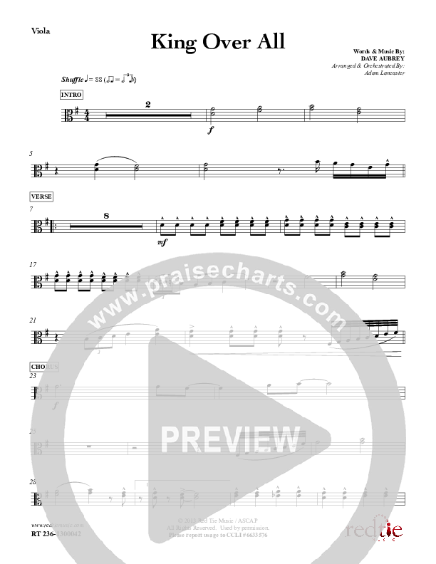 King Over All Viola (Red Tie Music)