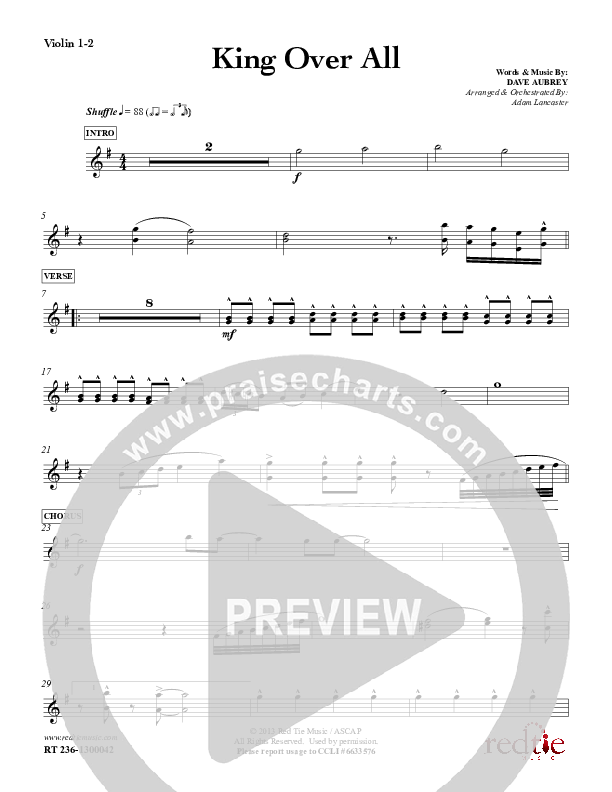 King Over All Violin 1/2 (Red Tie Music)