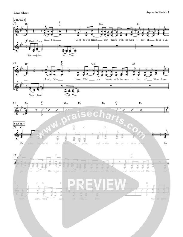 Joy To The World (We Rejoice In You)  Lead Sheet (Red Tie Music)