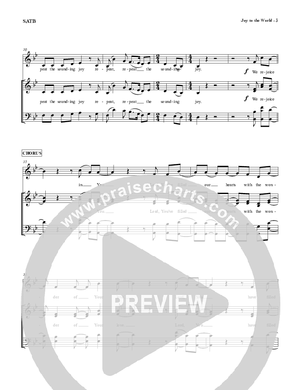 Joy To The World (We Rejoice In You)  Piano/Vocal (SATB) (Red Tie Music)