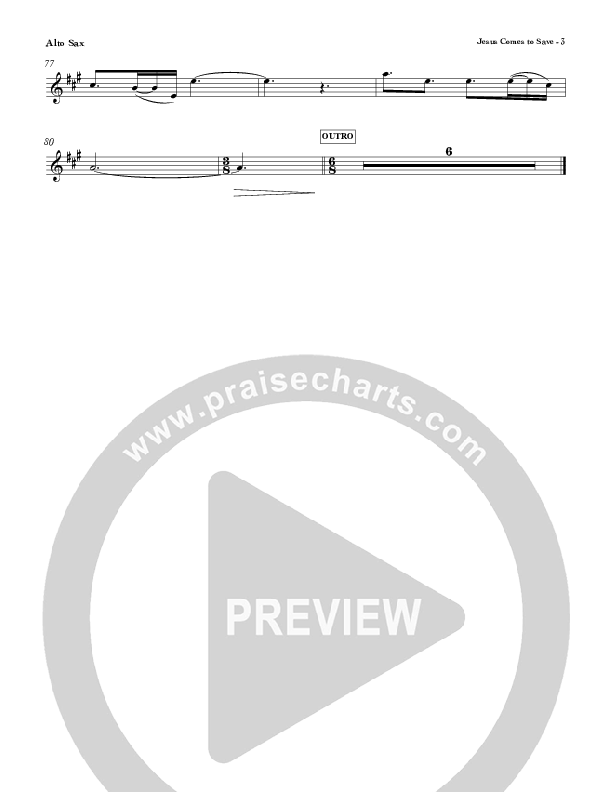 Jesus Comes To Save Alto Sax (Red Tie Music)