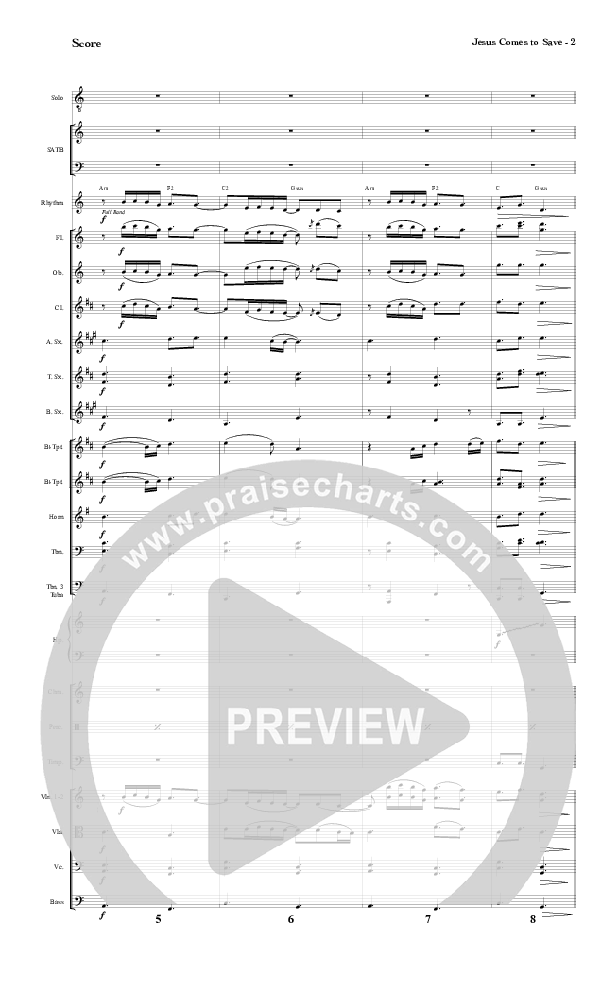 Jesus Comes To Save Conductor's Score (Red Tie Music)