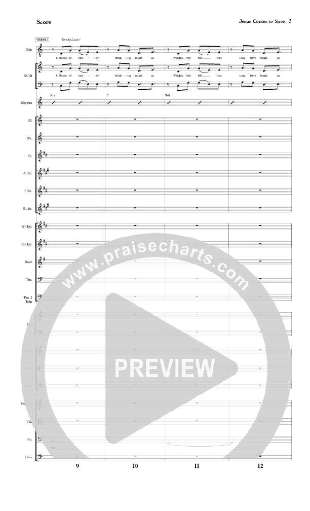 Jesus Comes To Save Conductor's Score (Red Tie Music)