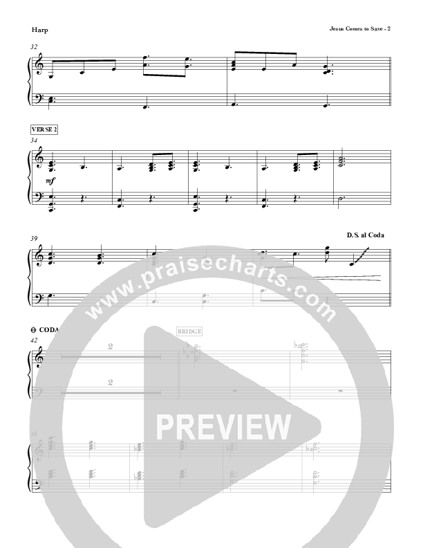 Jesus Comes To Save Harp (Red Tie Music)