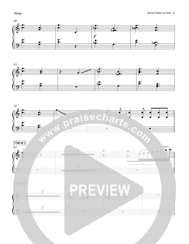 Jesus Comes To Save Harp (Red Tie Music)