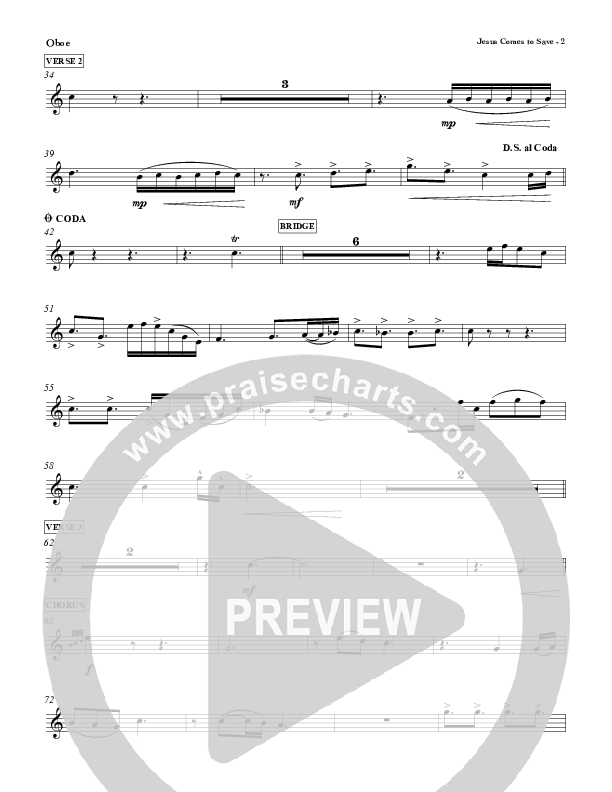 Jesus Comes To Save Oboe (Red Tie Music)