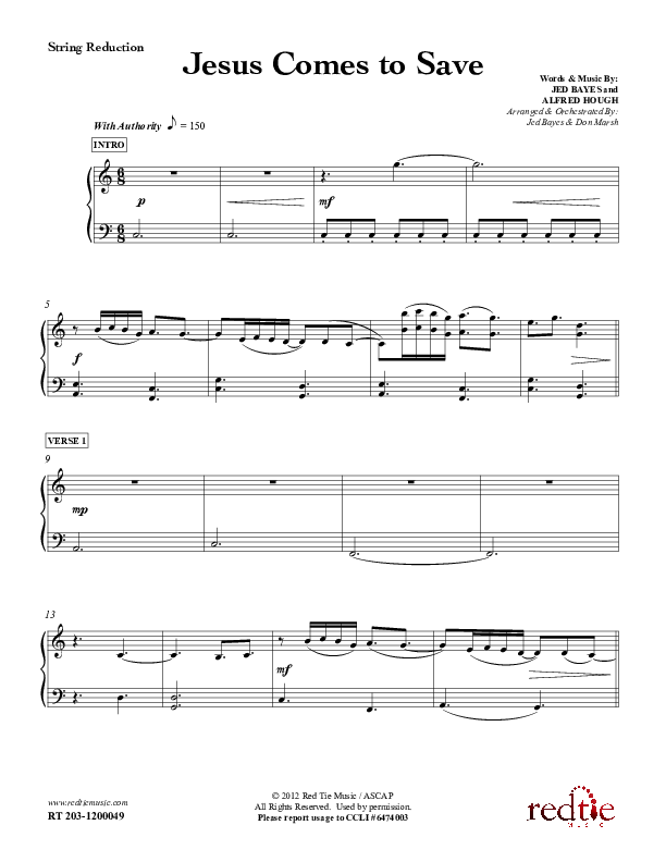 Jesus Comes To Save Synth Strings (Red Tie Music)