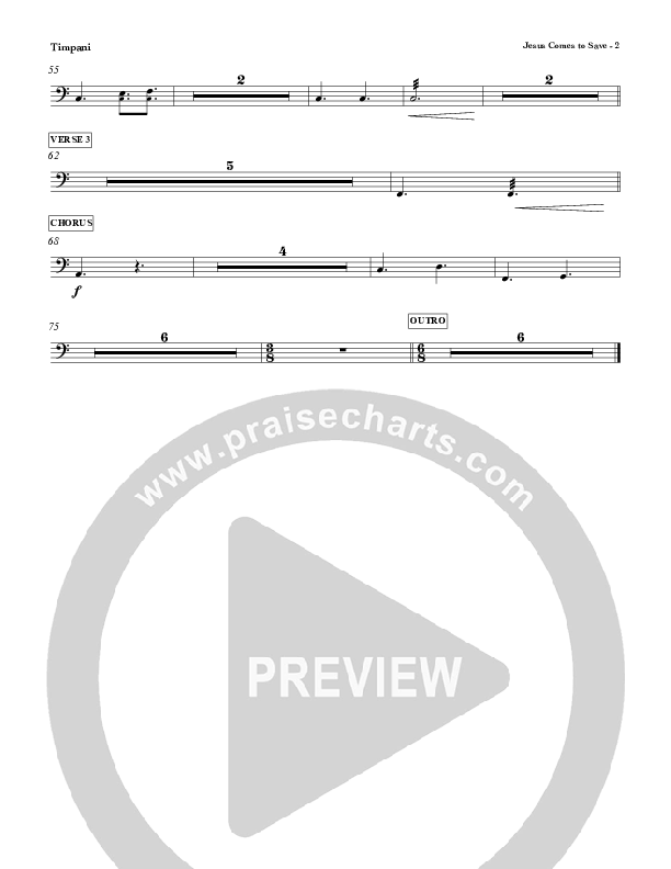 Jesus Comes To Save Timpani (Red Tie Music)