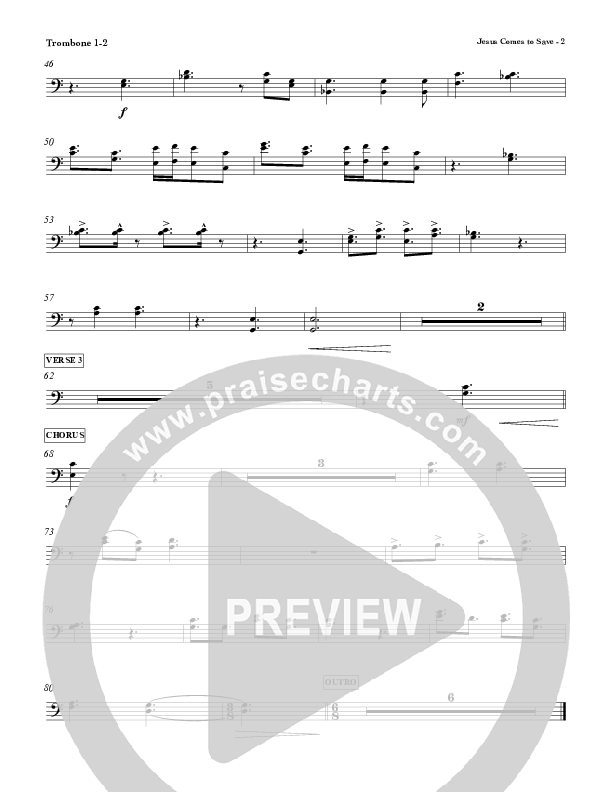 Jesus Comes To Save Trombone 1/2 (Red Tie Music)