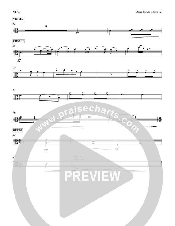 Jesus Comes To Save Viola (Red Tie Music)