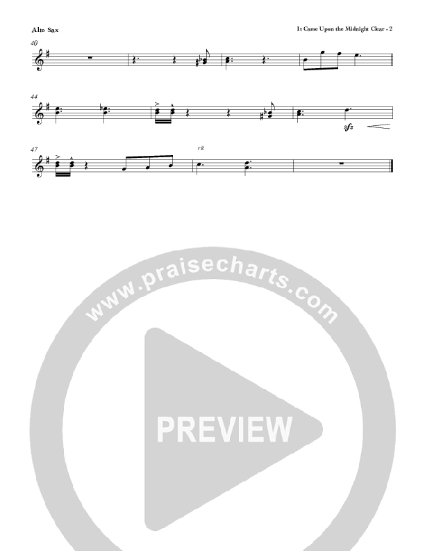 It Came Upon The Midnight Clear Alto Sax (Red Tie Music)