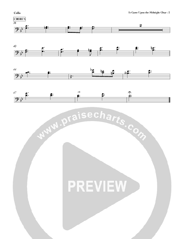 It Came Upon The Midnight Clear Cello (Red Tie Music)