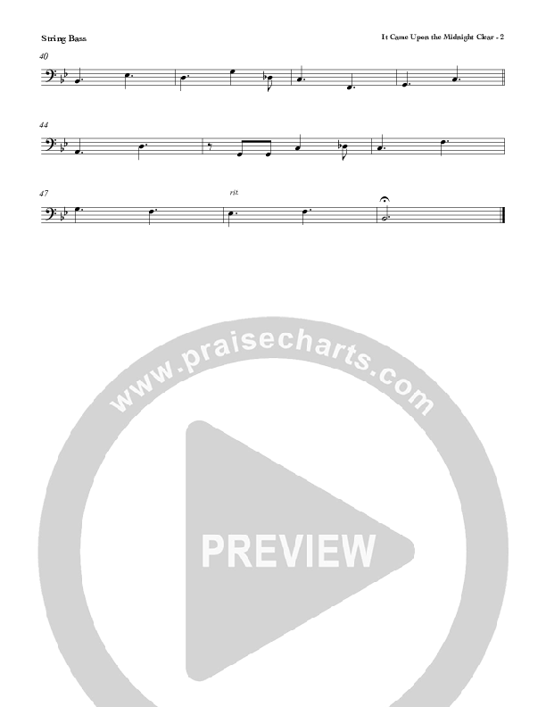 It Came Upon The Midnight Clear Double Bass (Red Tie Music)