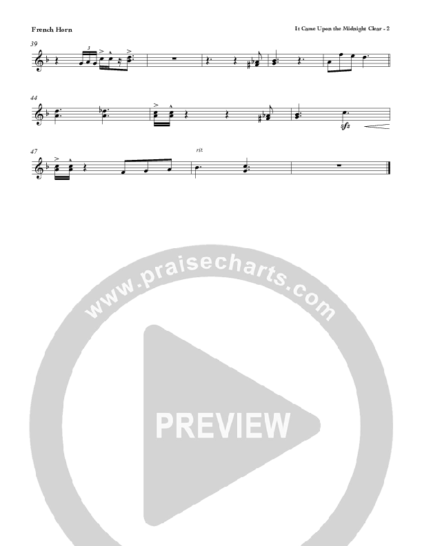 It Came Upon The Midnight Clear French Horn (Red Tie Music)