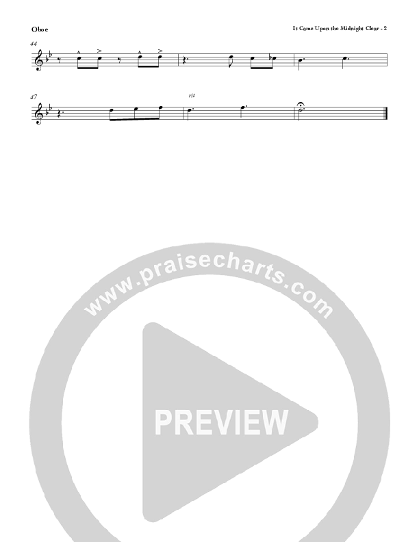 It Came Upon The Midnight Clear Oboe (Red Tie Music)
