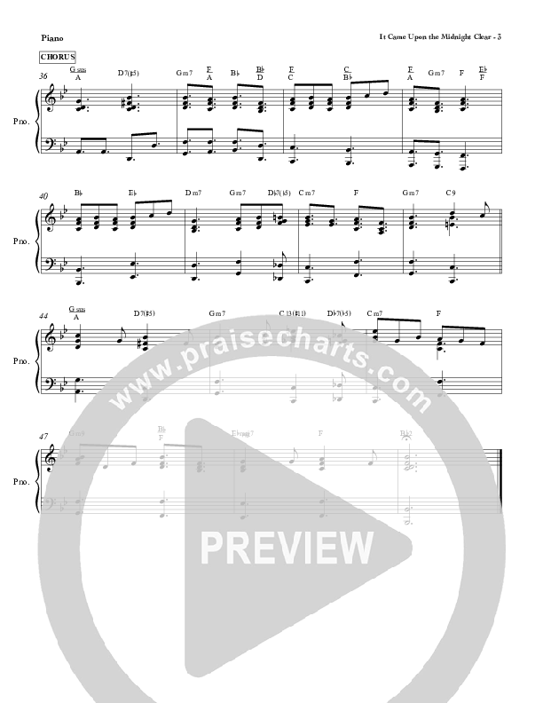 It Came Upon The Midnight Clear Piano Sheet (Red Tie Music)