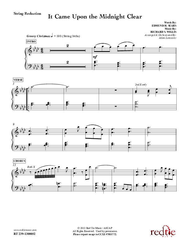 It Came Upon The Midnight Clear Synth Strings (Red Tie Music)