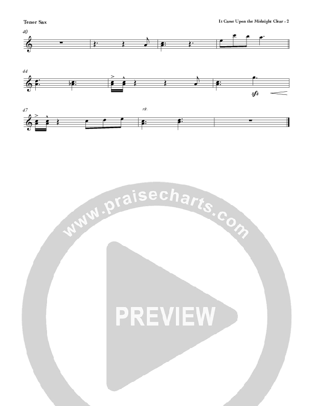 It Came Upon The Midnight Clear Tenor Sax 2 (Red Tie Music)