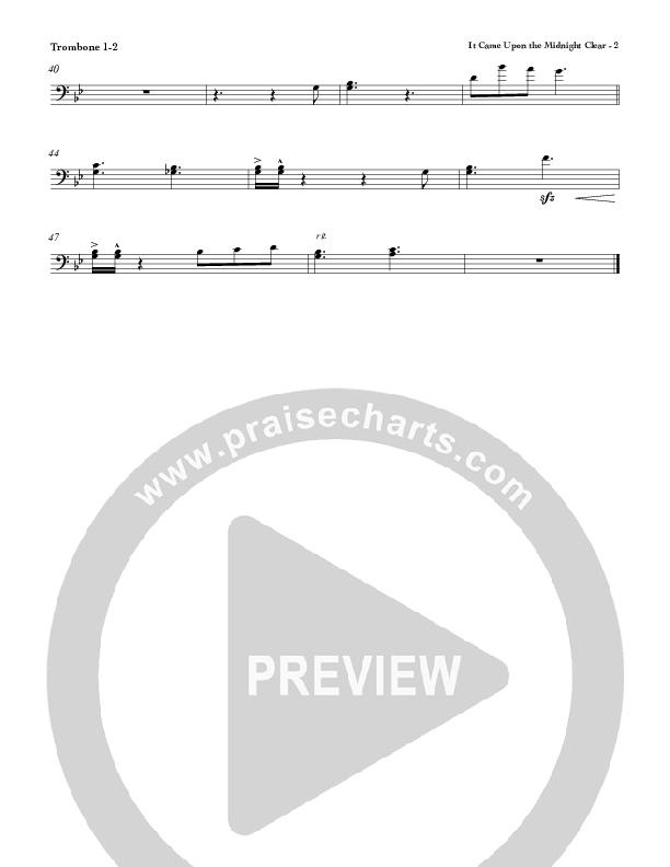 It Came Upon The Midnight Clear Trombone 1/2 (Red Tie Music)