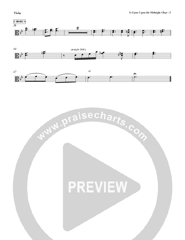 It Came Upon The Midnight Clear Viola (Red Tie Music)