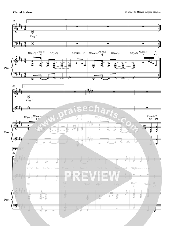 Hark The Herald Angels Sing Choir Sheet (SATB) (Red Tie Music)