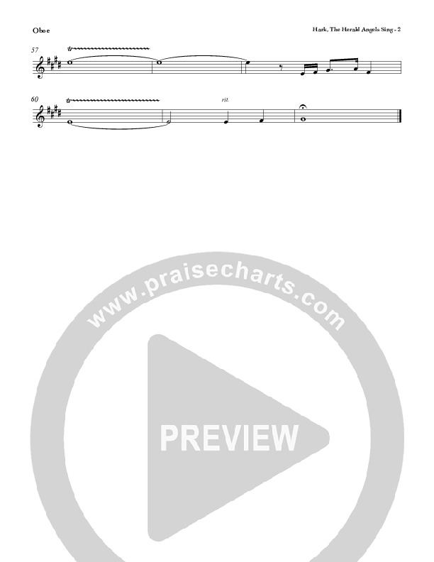 Hark The Herald Angels Sing Oboe (Red Tie Music)