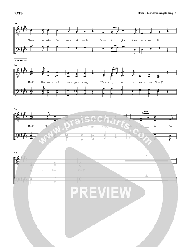 Hark The Herald Angels Sing Piano/Vocal (SATB) (Red Tie Music)