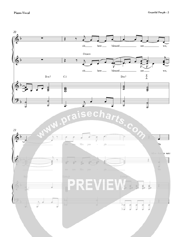 Grateful People  Piano/Vocal (Red Tie Music)