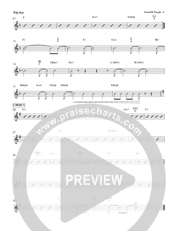 Grateful People  Rhythm Chart (Red Tie Music)