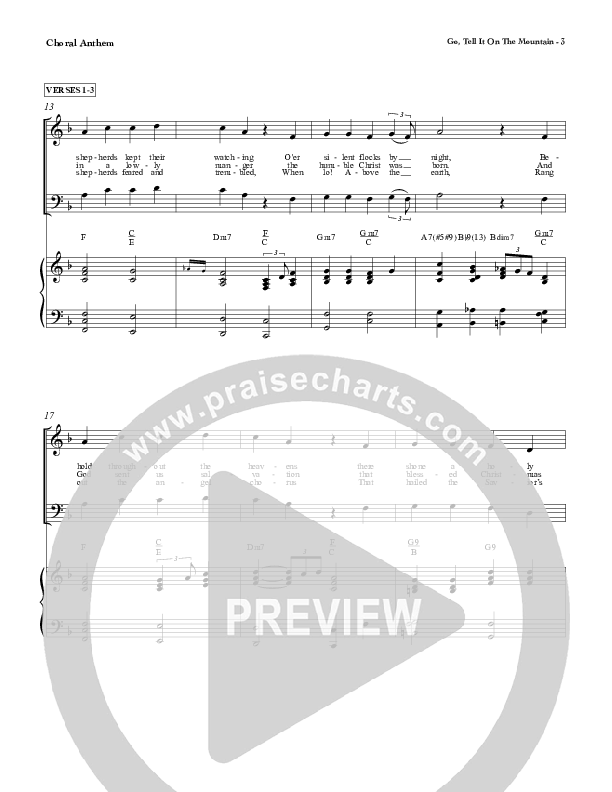 Go Tell It On The Mountain Choir Sheet (SATB) (Red Tie Music)