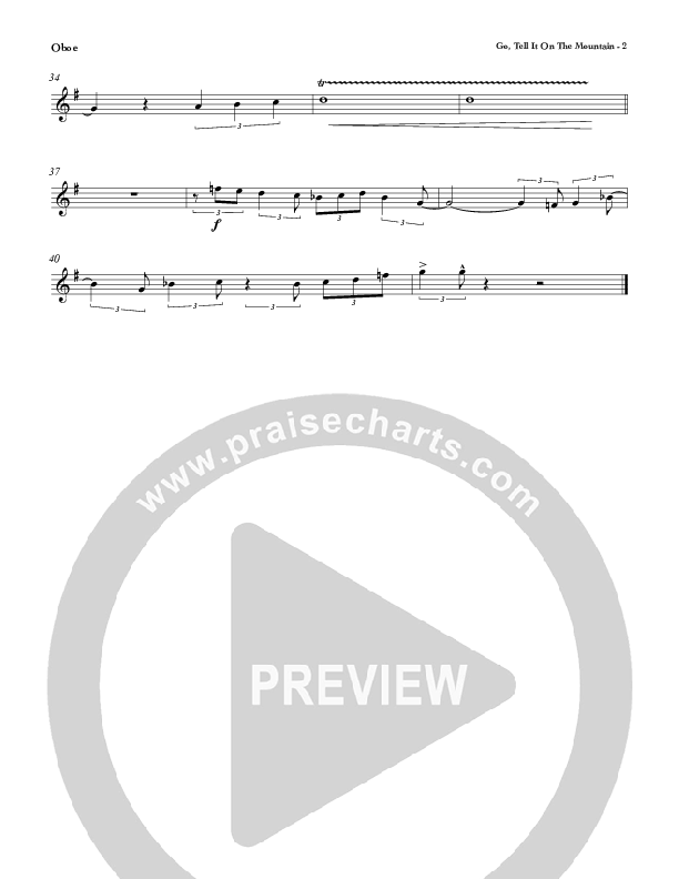 Go Tell It On The Mountain Oboe (Red Tie Music)