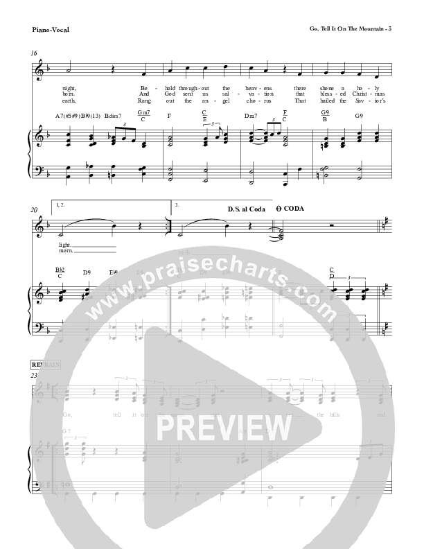 Go Tell It On The Mountain Piano/Vocal (Red Tie Music)