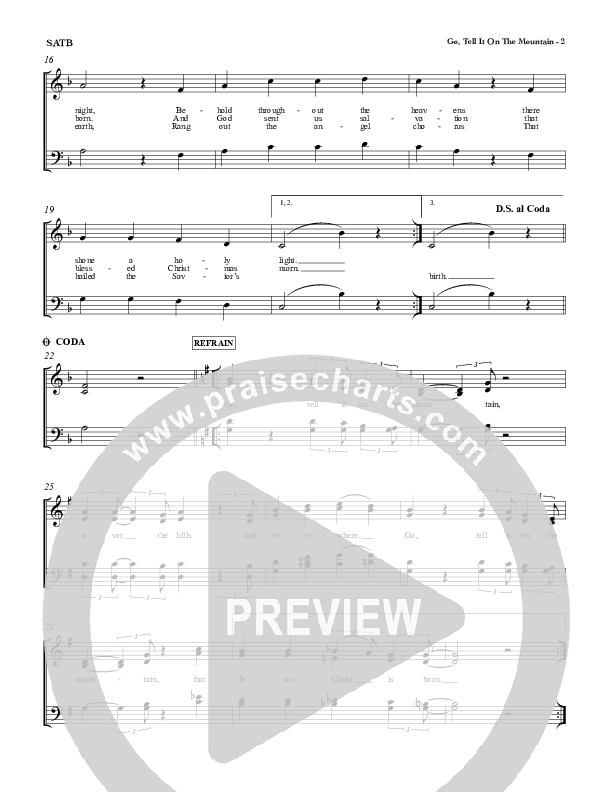 Go Tell It On The Mountain Piano/Vocal & Lead (Red Tie Music)