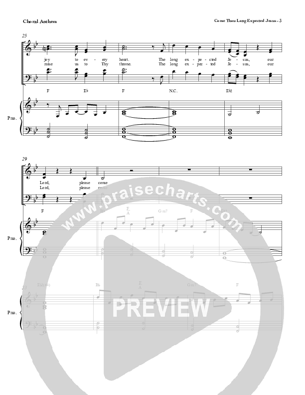 Come Thou Long Expected Jesus Choir Sheet (SATB) (Red Tie Music)