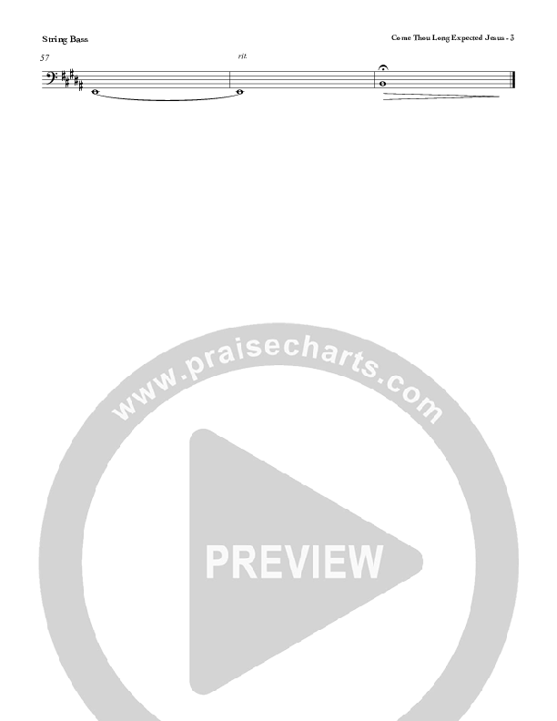 Come Thou Long Expected Jesus Double Bass (Red Tie Music)