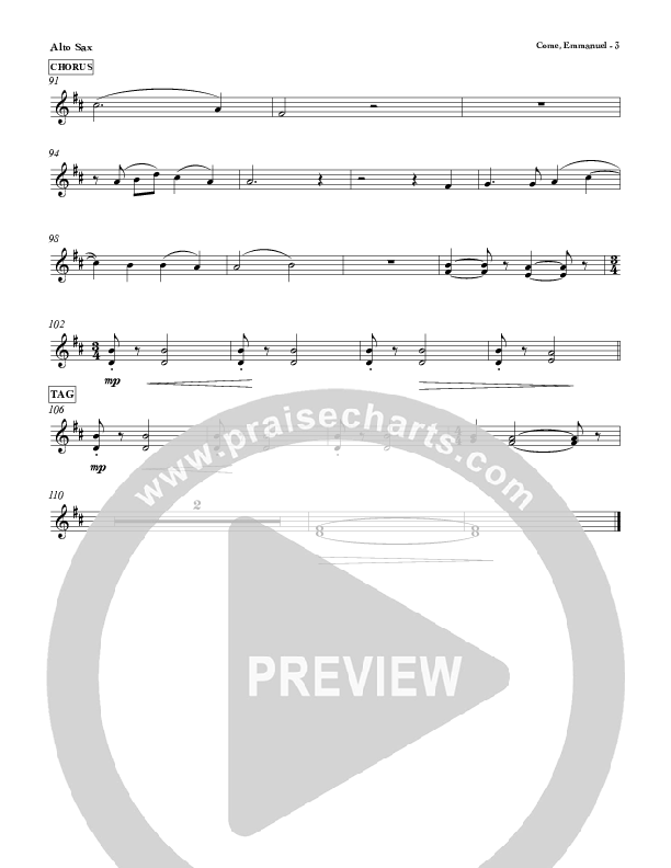 Come Emmanuel Alto Sax (Red Tie Music)