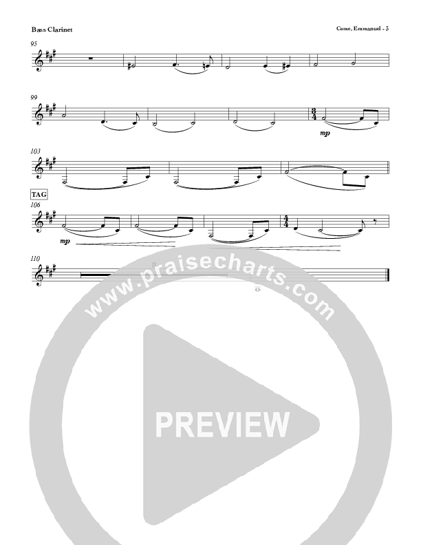 Come Emmanuel Clarinet 3 (Red Tie Music)