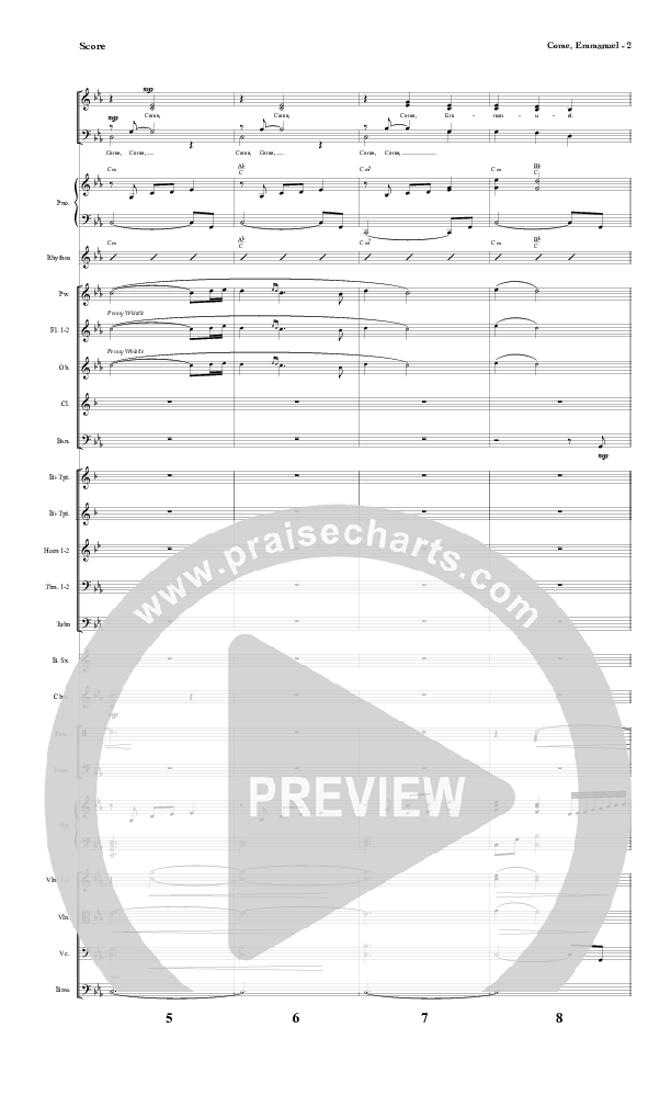 Come Emmanuel Conductor's Score (Red Tie Music)