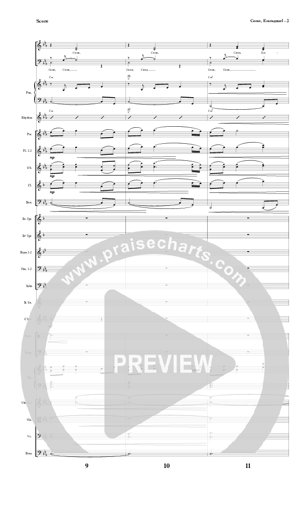 Come Emmanuel Conductor's Score (Red Tie Music)