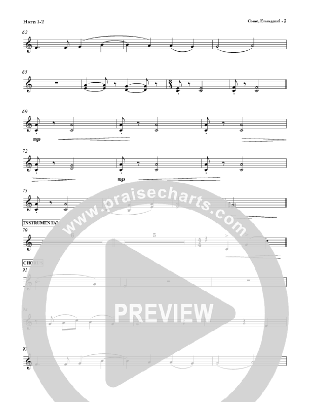 Come Emmanuel French Horn 1/2 (Red Tie Music)