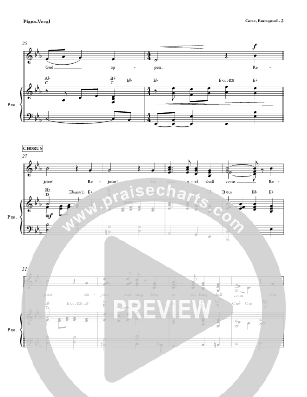 Come Emmanuel Lead Sheet (Red Tie Music)