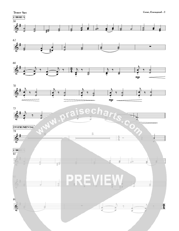 Come Emmanuel Tenor Sax 2 (Red Tie Music)