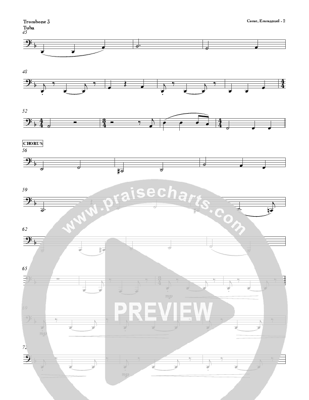 Come Emmanuel Trombone 3/Tuba (Red Tie Music)