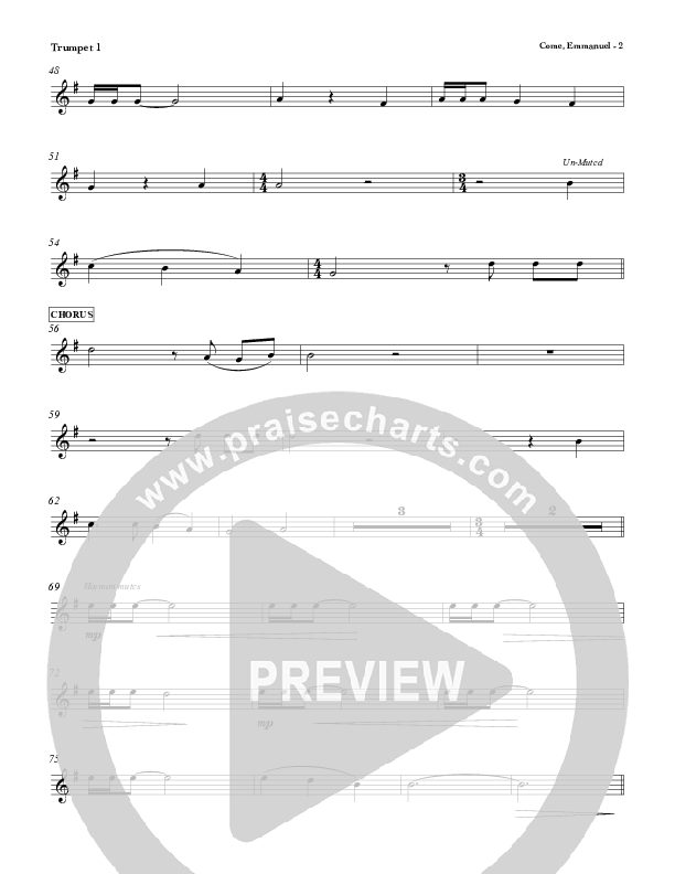 Come Emmanuel Trumpet 1 (Red Tie Music)
