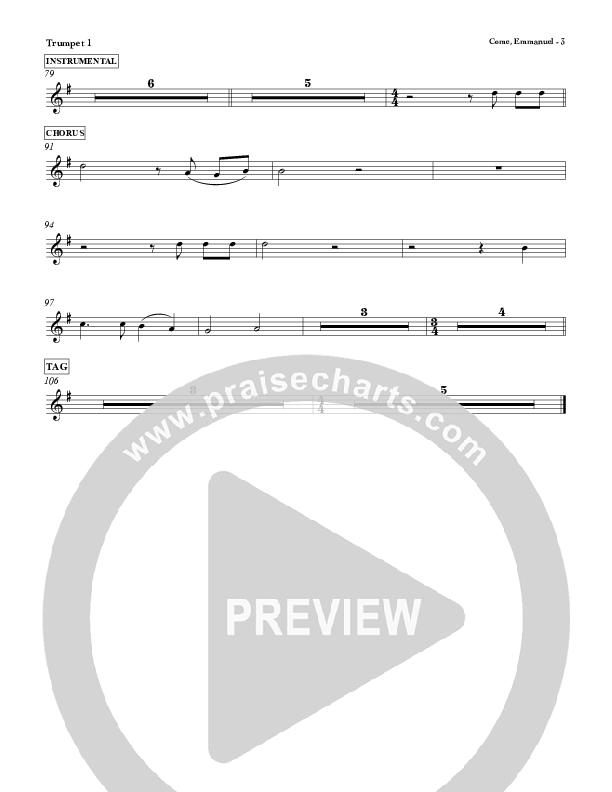 Come Emmanuel Trumpet 1 (Red Tie Music)