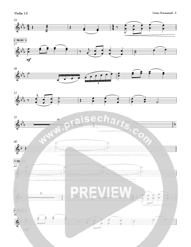 Come Emmanuel Violin 1/2 (Red Tie Music)